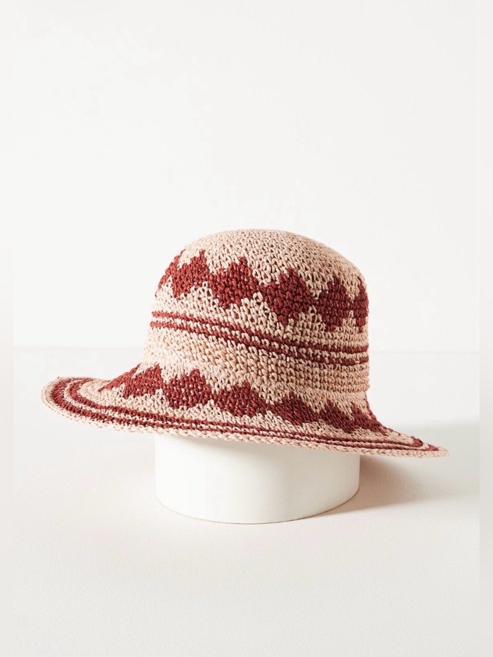 ✨ Anthropologie Printed Crochet Bucket Hat